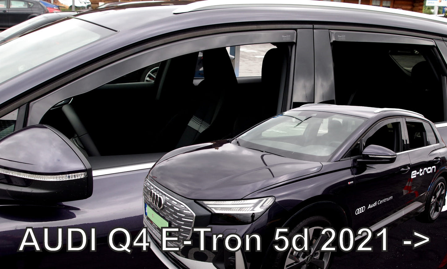 AUDI Q4 E-TRON IN-CHANNEL RAIN GUARDS WIND DEFLECTORS 2022-UP 4PC SET
