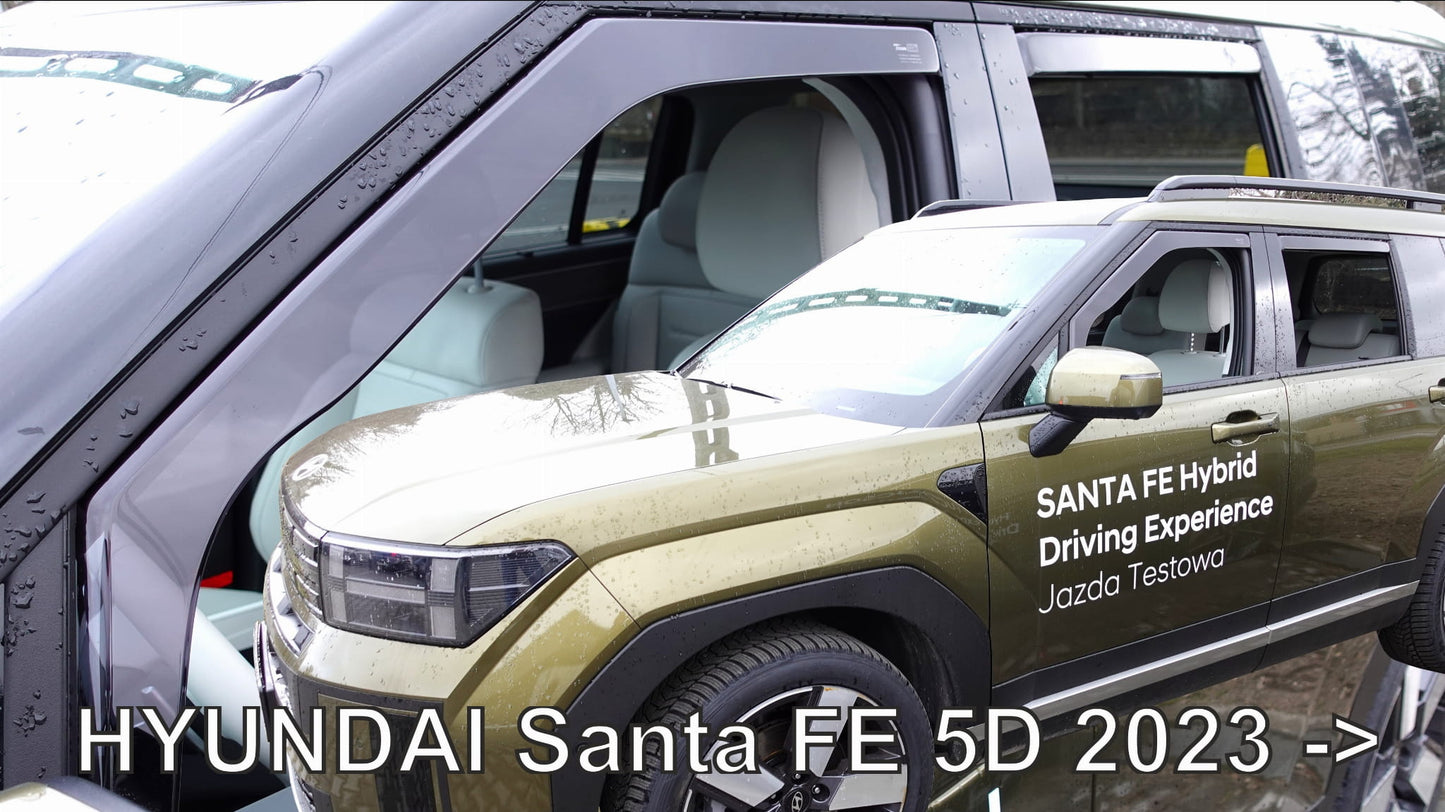 HYUNDAI SANTA FE IN CHANNEL RAIN GUARDS ( FITS 2024-UP) FULL SET IN DARK SMOKE
