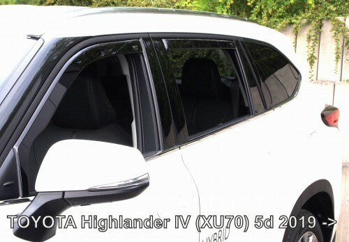IN-CHANNEL RAIN GUARDS WIND DEFLECTORS FOR TOYOTA HIGHLANDER 2020-UP (4PC)