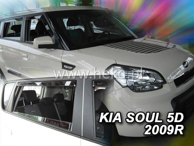 IN-CHANNEL RAIN GUARDS WIND DEFLECTORS THAT FIT KIA SOUL 2010-2013