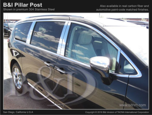 CHROME PILLARS FOR CHRYSLER PACIFICA 2017-2023 (8PC)