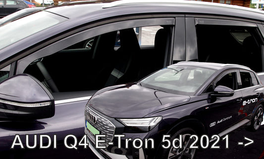 AUDI Q4 E-TRON IN-CHANNEL RAIN GUARDS WIND DEFLECTORS 2022-UP 4PC SET