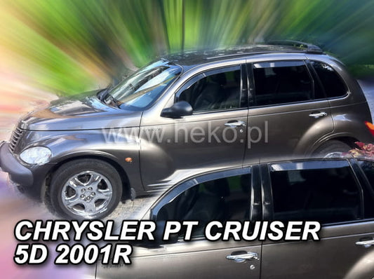 CHRYSLER PT CRUISER IN CHANNEL RAIN GUARDS (FITS 2001-2010) FULL SET