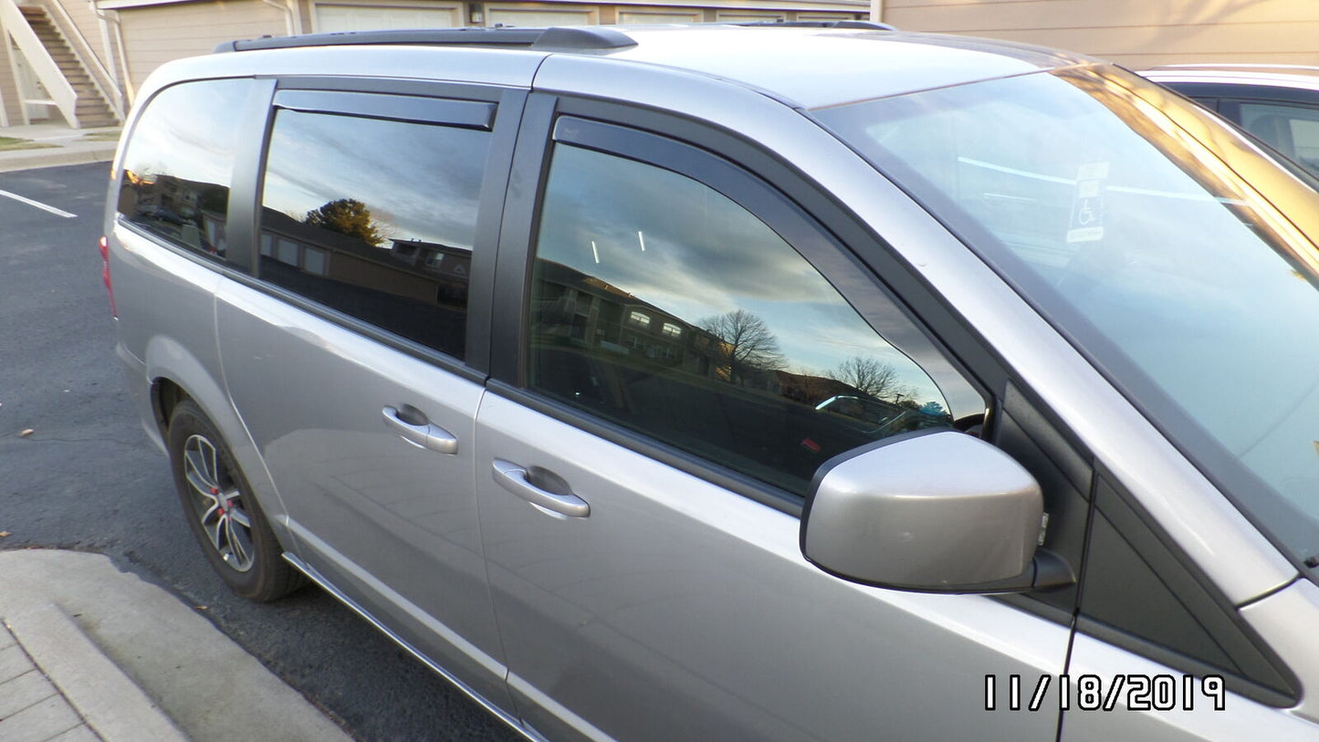 CHRYSLER TOWN & COUNTRY IN CHANNEL RAIN GUARDS (FITS 2008-2020) FULL SET
