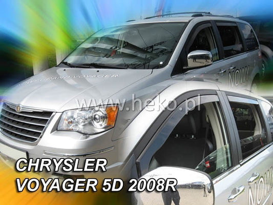 CHRYSLER TOWN & COUNTRY IN CHANNEL RAIN GUARDS (FITS 2008-2020) FULL SET