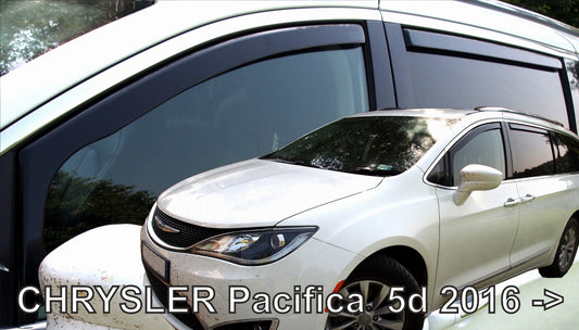 CHRYSLER PACIFICA IN CHANNEL RAIN GUARDS (FITS 2017-UP) FULL SET