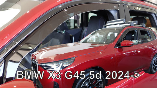 BMW X3 G45 IN CHANNEL RAIN GUARDS ( FITS 2025-UP) FULL SET IN DARK SMOKE