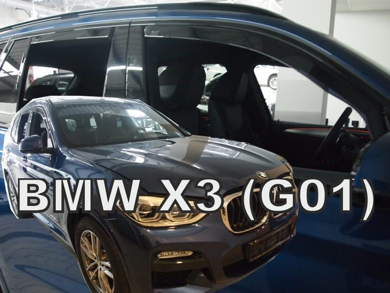 BMW X3 IN CHANNEL RAIN GUARDS ( FITS 2018-2024) FULL SET IN DARK SMOKE