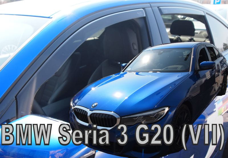 IN CHANNEL RAIN GUARDS FOR BMW 3 SERIES 2019-UP G20 4PC SET IN DARK SMOKE