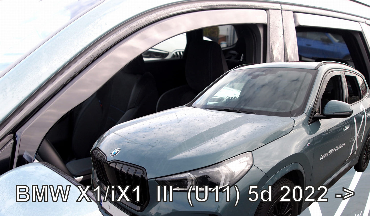 BMW X1 IN CHANNEL RAIN GUARDS ( FITS 2023-UP) FULL SET IN DARK SMOKE