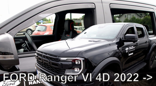 FORD RANGER IN CHANNEL RAIN GUARDS ( FULL SET) 2024-UP