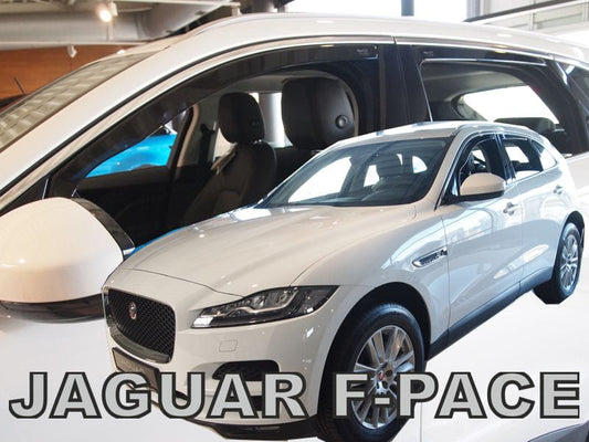 JAGUAR F-PACE IN CHANNEL RAIN GUARDS ( FITS 2017-2024) FULL SET IN DARK SMOKE