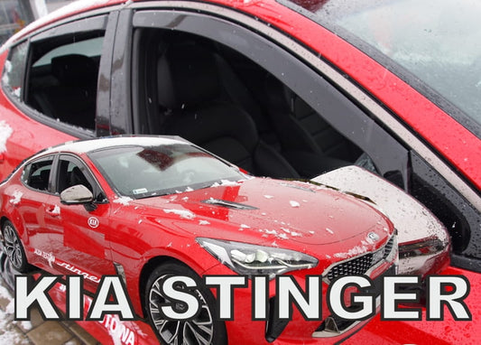 KIA STINGER IN-CHANNEL RAIN GUARDS (4PC SET IN DARK SMOKE)