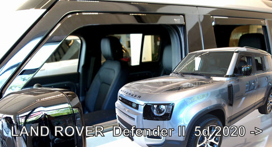 LAND ROVER DEFENDER 110 IN-CHANNEL RAIN GUARDS WIND DEFLECTORS 2020-UP