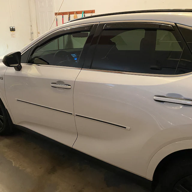 LEXUS RX IN CHANNEL RAIN GUARDS (2023-UP) FULL SET DARK SMOKE