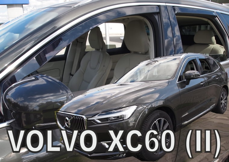 VOLVO XC60 IN CHANNEL RAIN GUARDS ( FITS 2018-UP) FULL SET DARK SMOKE