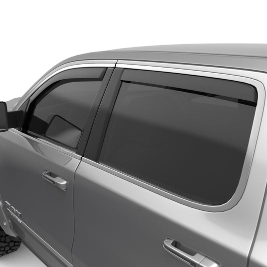 RAM IN CHANNEL RAIN GUARDS (FITS 2019-2024 CREW CAB) MATTE BLACK