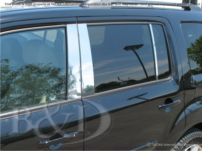 Chrome PIllar Posts FOR HONDA PILOT Fits 2016-2022 INCLUDES 8PCS