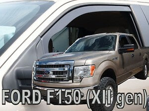 IN-CHANNEL RAIN GUARDS WIND DEFLECTORS FOR FORD F150 2009-2014 (FULL SET)