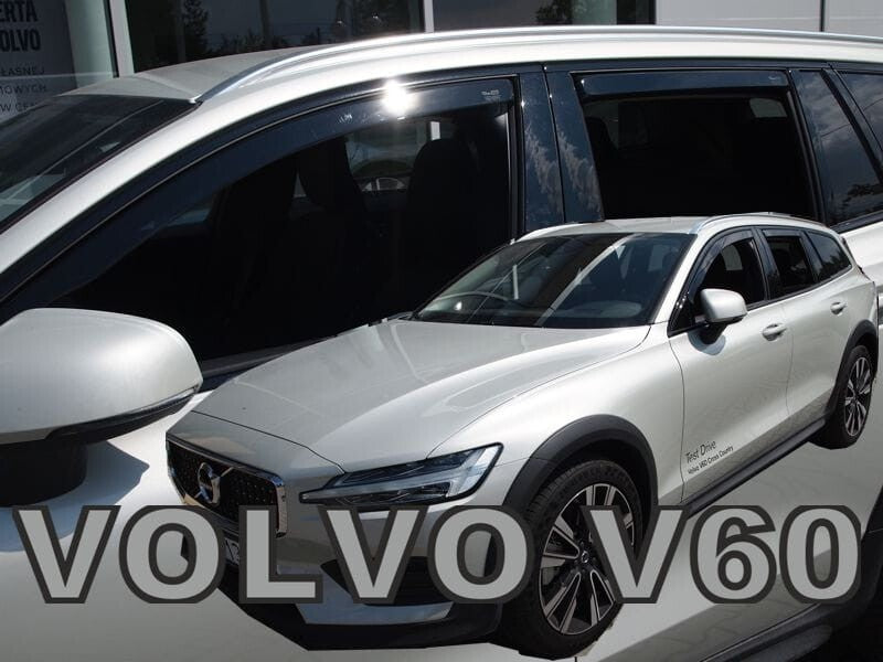 VOLVO V60 IN-CHANNEL RAIN GUARDS WIND DEFLECTORS 2019-2025