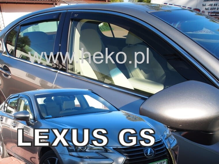 TEAM HEKO IN-CHANNEL VENT VISORS FOR LEXUS GS 2013-2020 FULL SET)