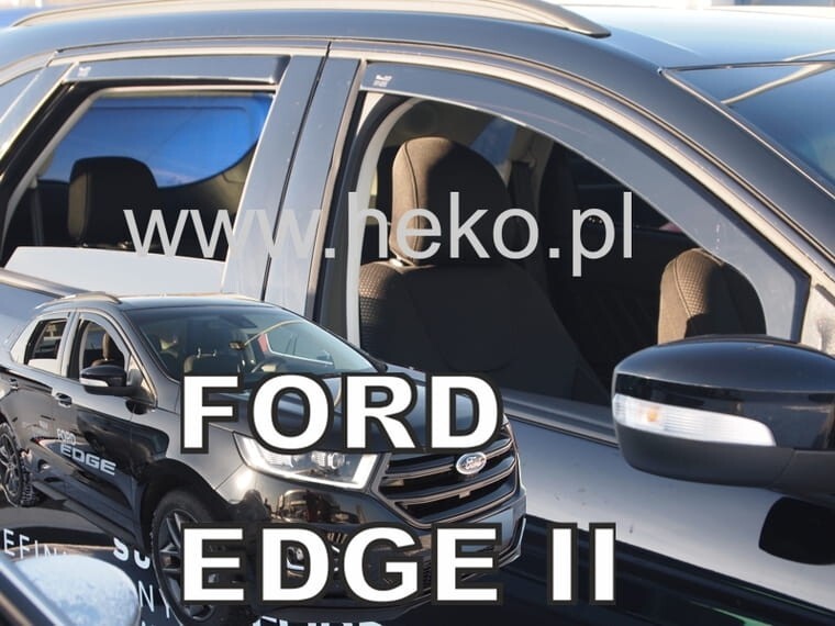 IN-CHANNEL RAIN GUARDS WIND DEFLECTORS FOR FORD EDGE 2015-2024 FULL SET