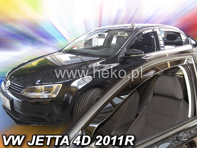 TEAM HEKO IN-CHANNEL RAIN GUARDS FOR VW JETTA 2011-2018 ( 4 piece set)