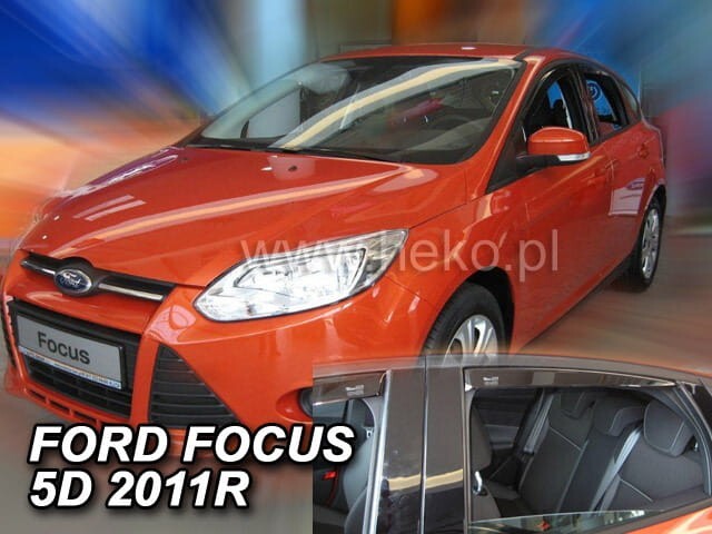 TEAM HEKO IN-CHANNEL RAIN GUARDS FOR FORD FOCUS HATCHBACK 2011-2018 (FULL SET)