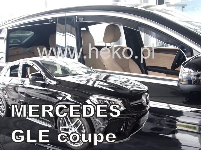 MERCEDES GLE COUPE IN-CHANNEL RAIN GUARDS WIND DEFLECTORS 2016-2019
