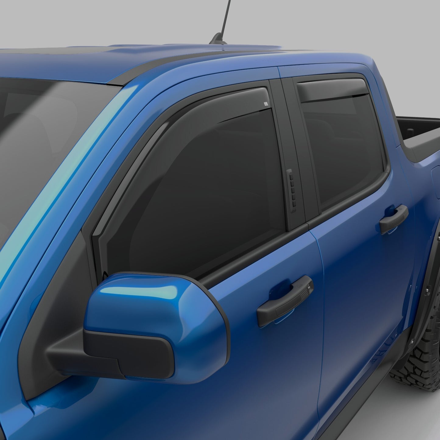 IN-CHANNEL RAIN GUARDS WIND DEFLECTORS FOR FORD MAVERICK MATTE BLACK