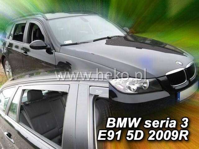 BMW 3 SERIES E91 WAGON IN-CHANNEL RAIN GUARDS WIND DEFLECTORS 2006-2011