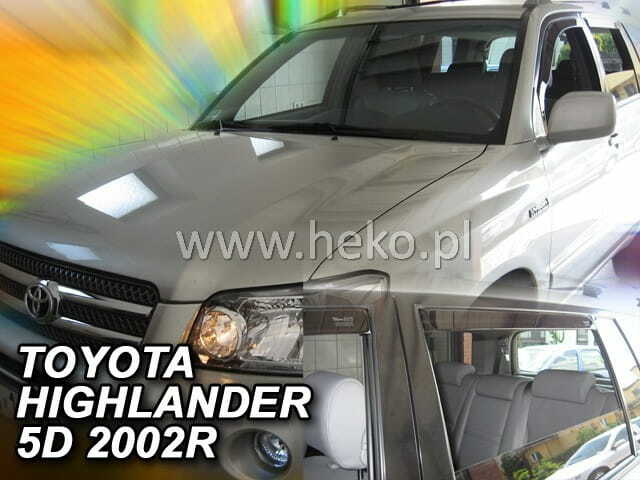 IN-CHANNEL RAIN GUARDS WIND DEFLECTORS FOR TOYOTA HIGHLANDER 2001-2007 (4PC)