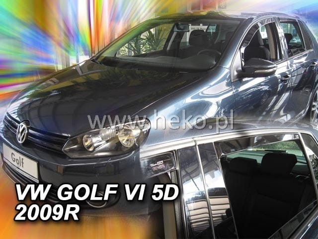 TEAM HEKO IN-CHANNEL RAIN GUARDS FOR VW GOLF GTI 2009-2012 ( 4 piece set)