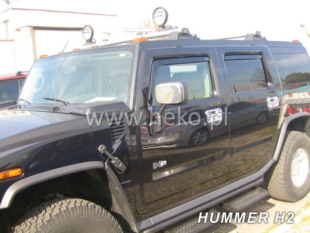 IN-CHANNEL RAIN GUARDS WIND DEFLECTORS FOR HUMMER H2 FITS 2003-2009 ( FULL SET)