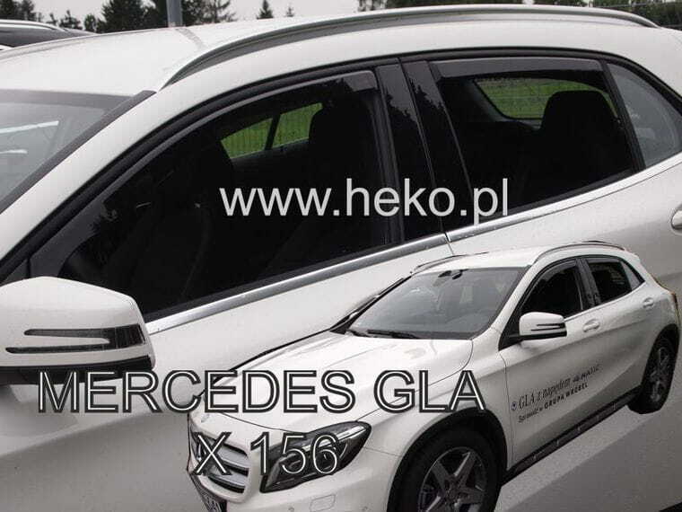 IN-CHANNEL RAIN GUARDS WIND DEFLECTORS FOR MERCEDES GLA 2014-2020 FRONTS & REARS