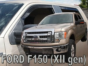 IN-CHANNEL RAIN GUARDS WIND DEFLECTORS FOR FORD F150 2009-2014 (FULL SET)