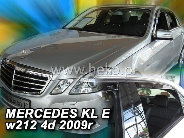 MERCEDES E-CLASS IN-CHANNEL RAIN GUARDS WIND DEFLECTORS 2010-2016 ( 4PC SET)