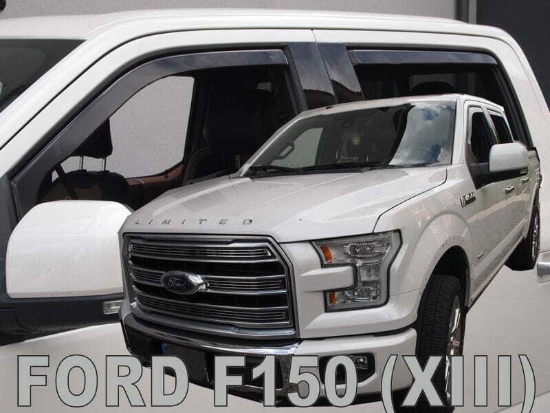 IN-CHANNEL RAIN GUARDS WIND DEFLECTORS FOR FORD F150 2015-2021 (FULL SET) 4DR