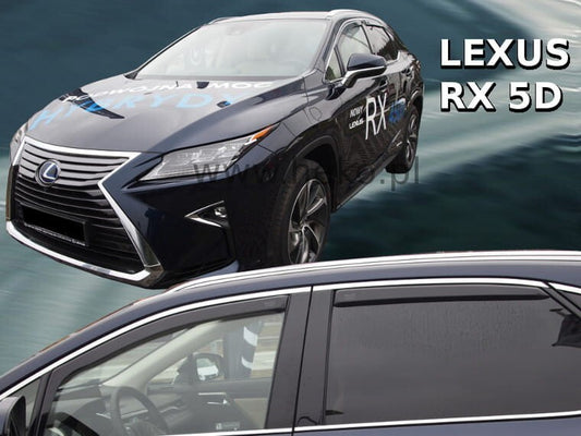 TEAM HEKO IN-CHANNEL VENT VISORS FOR LEXUS RX350 2016-2022 FULL SET)