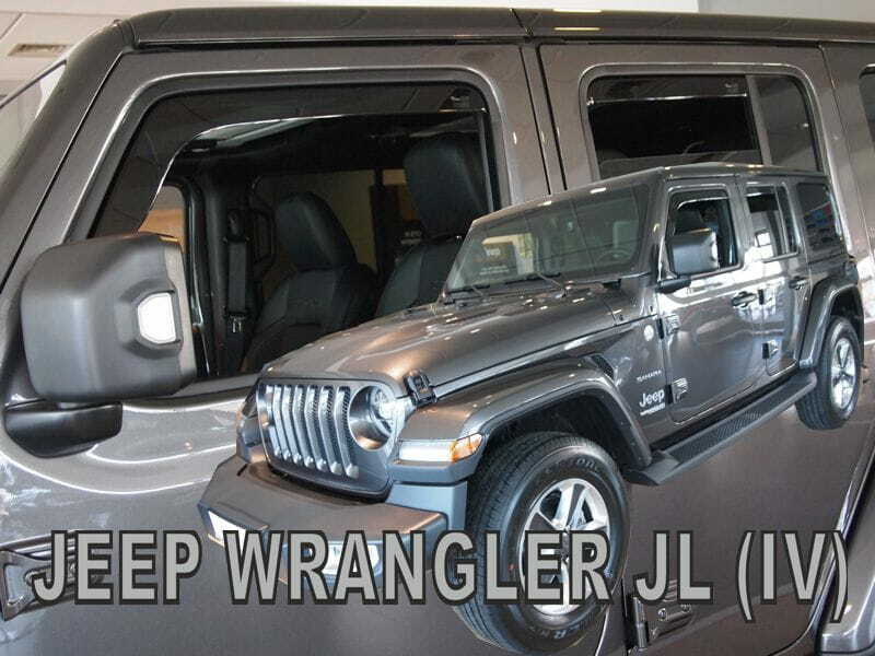 IN-CHANNEL RAIN GUARDS WIND DEFLECTORS FOR JEEP WRANGLER 2018-2025