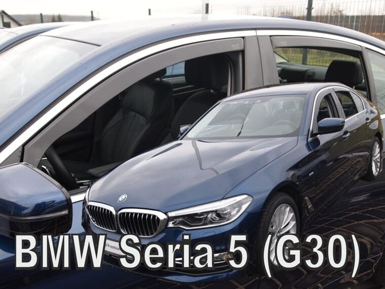 BMW 5 SERIES G30 IN-CHANNEL RAIN GUARDS WIND DEFLECTORS 2018-2023