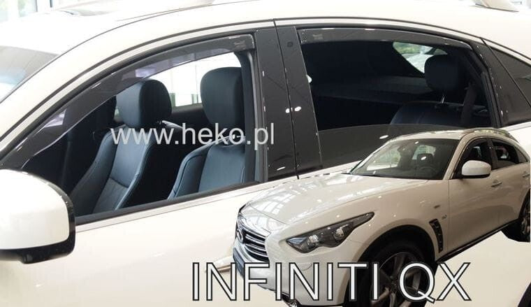 TEAM HEKO IN-CHANNEL VENT VISORS FOR INFINITI FX 2009-2013 ( FULL SET)