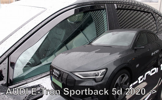 AUDI E-TRON SPORTBACK IN-CHANNEL RAIN GUARDS WIND DEFLECTORS  4PC SET 2020-2023