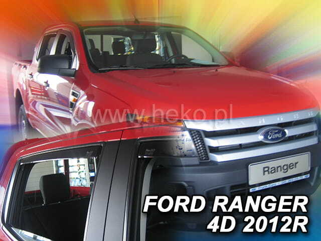 IN-CHANNEL RAIN GUARDS WIND DEFLECTORS FOR FORD RANGER 2019-2023 (FULL SET)