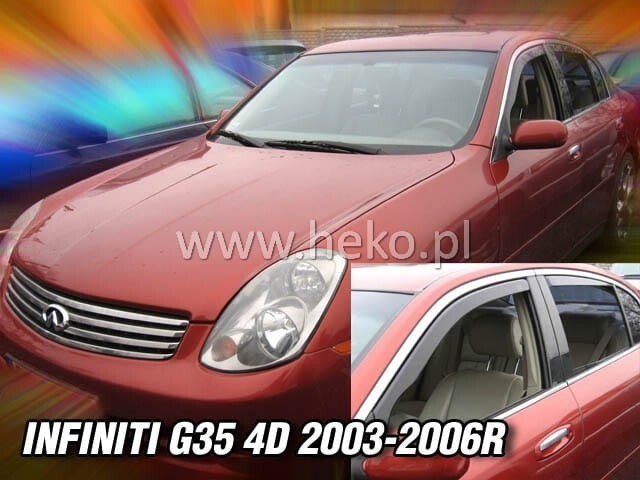 TEAM HEKO IN-CHANNEL VENT VISORS FOR INFINITI G35 2003-2006 ( FULL SET)