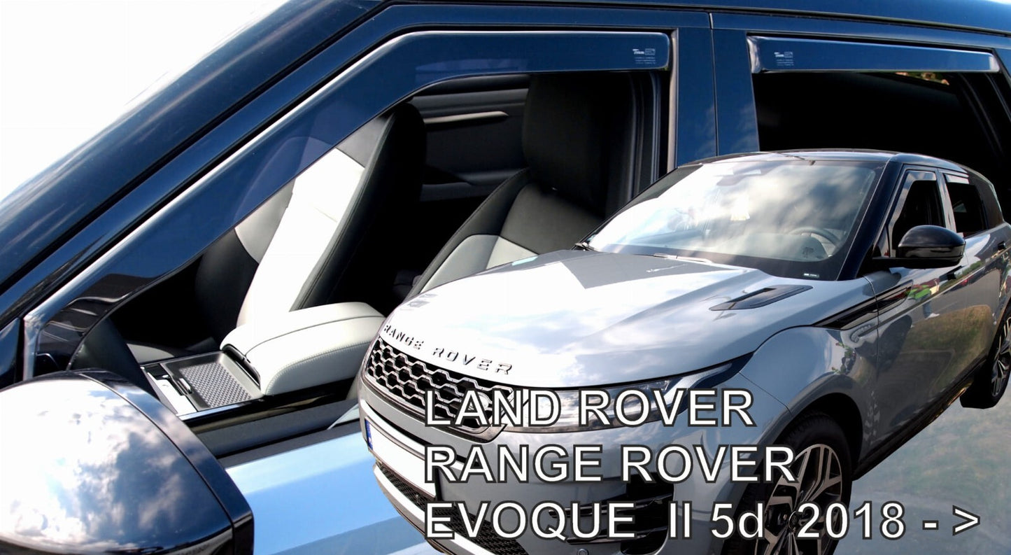 IN-CHANNEL RAIN GUARDS FOR LAND ROVER RANGE ROVER EVOQUE 2019-2026  4PIECE SET)
