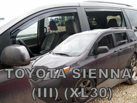 IN-CHANNEL RAIN GUARDS WIND DEFLECTORS FOR TOYOTA SIENNA (FULL SET) 2011-2020
