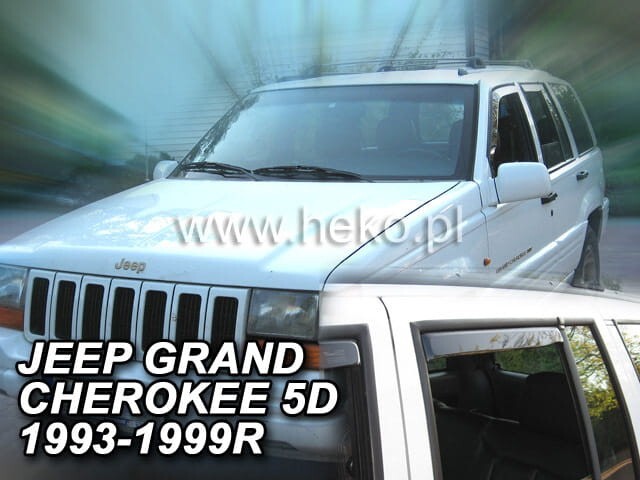 IN-CHANNEL RAIN GUARDS WIND VISORS FOR JEEP GRAND CHEROKEE 1993-1998 4PC