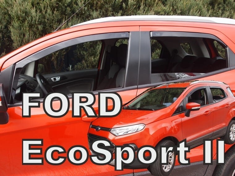 FORD ECOSPORT IN-CHANNEL RAIN GUARDS 2018-2022 ( FULL SET) DARK SMOKE