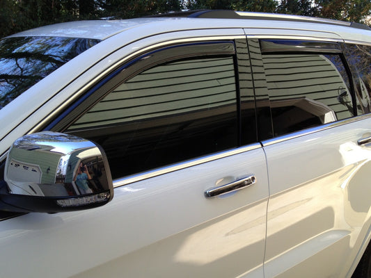 IN-CHANNEL RAIN GUARDS WIND DEFLECTORS FOR JEEP GRAND CHEROKEE 2011-2021 4PC